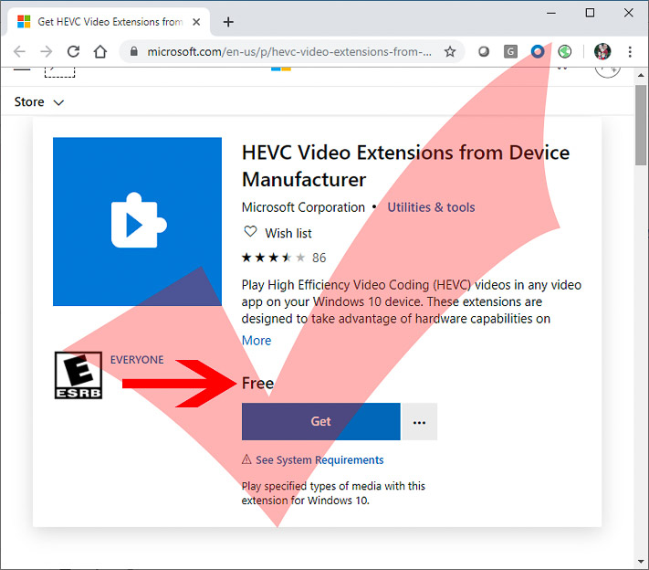 hevc video extension windows 7